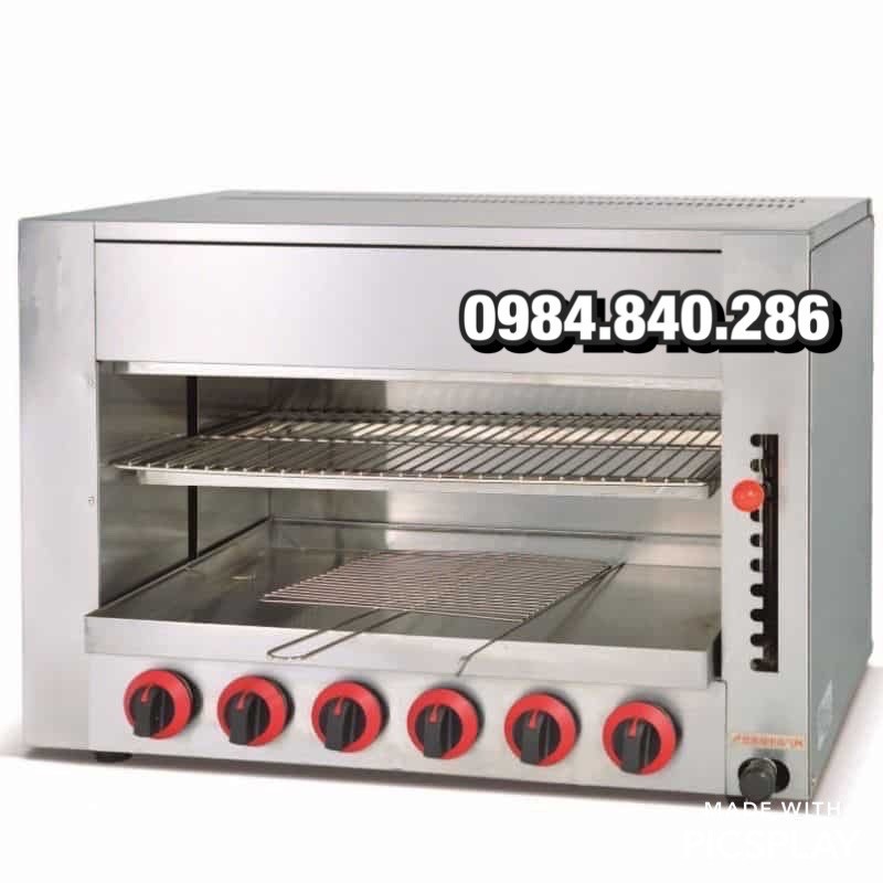 Bếp nướng Salamander 6 họng dùng gas