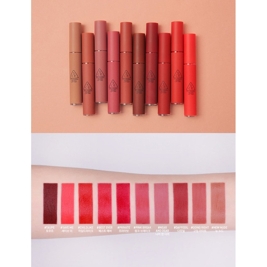 [Kim Quyên Cosmetics] Son kem lì 3ce Velvet lip tint