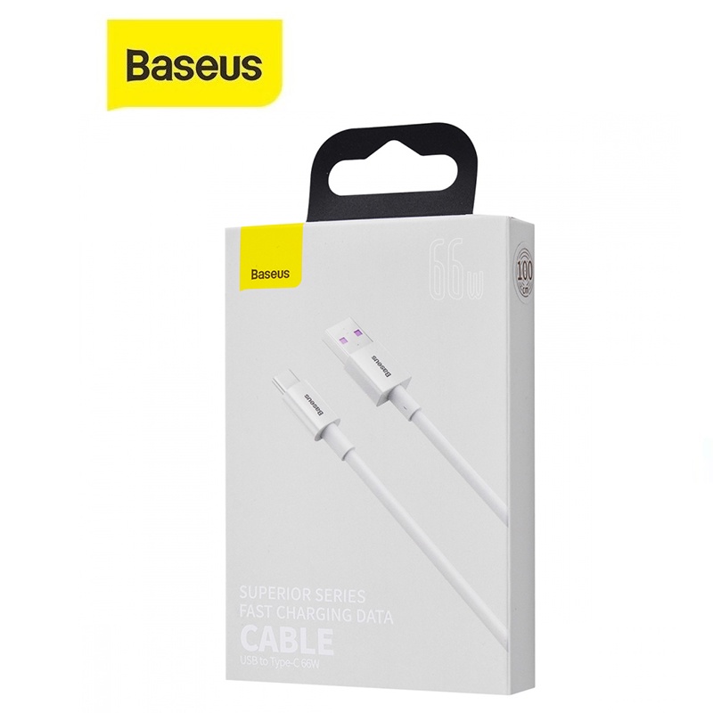 Cáp sạc Baseus Superior sạc nhanh 66W kết nối Type-C dây dẻo siêu bền dài 100CM cho Android