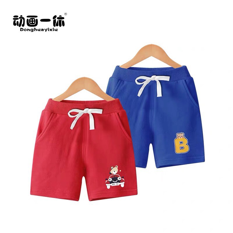 Quần đùi short thun cho bé  mùa hè chính hãng từ 8-28 kg