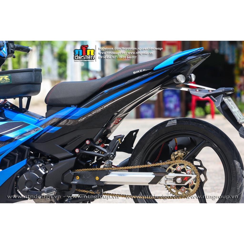[Ảnh thật] Tem /decal Hot 2022 - mẫu Y15ZR mới nhất cho Exciter 150 xanh đen - CHUẨN ZIN - không bay màu