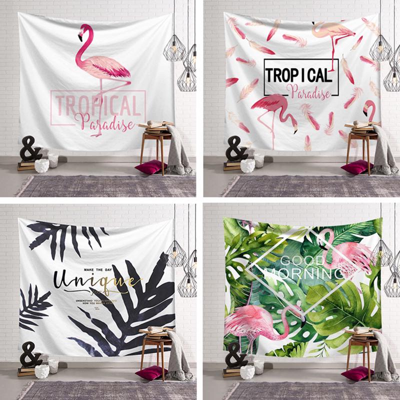 Thảm Treo Tường Trang Trí In Hình Chim Hồng Hạc 3d
