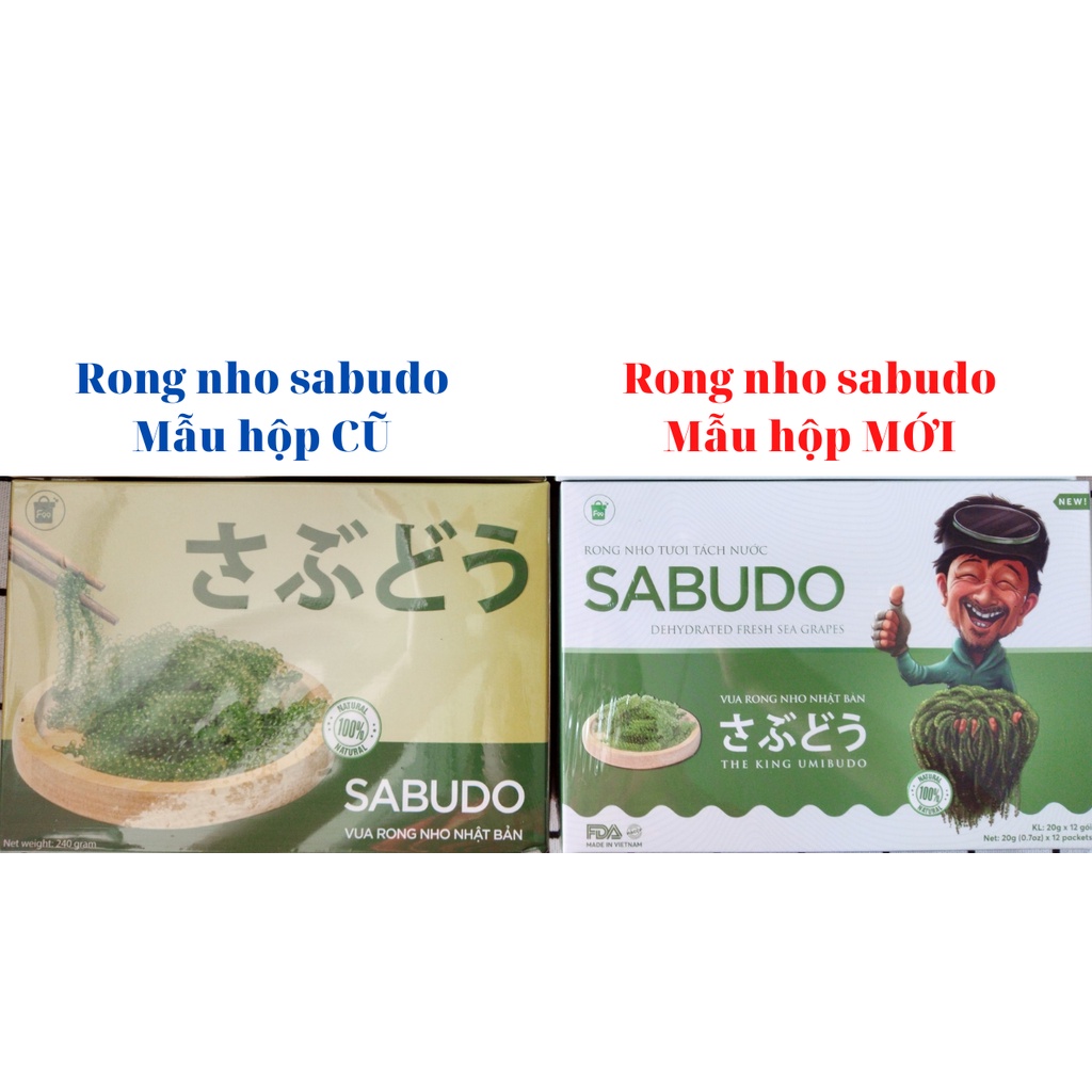 Rong nho Sabudo tách nước chính hãng ( 1 hộp 12 gói nhỏ )