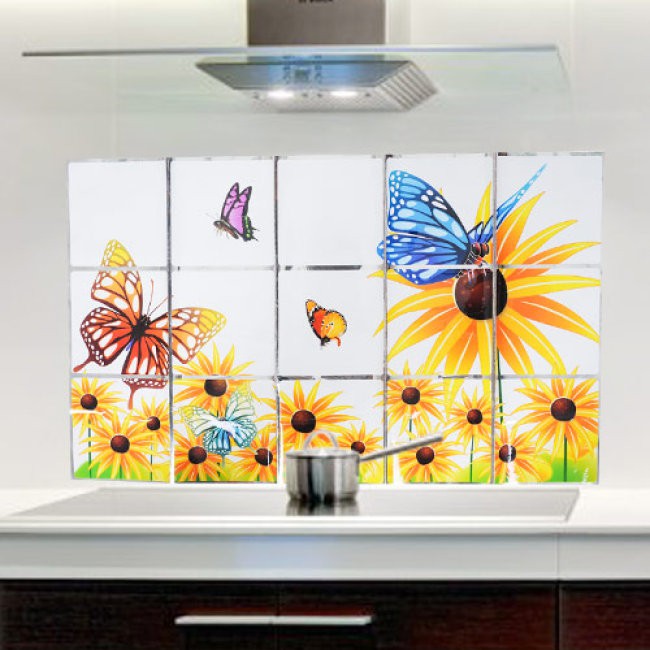 Giấy dán bếp tráng nhôm cách nhiệt cỡ nhỏ 45x75 cm