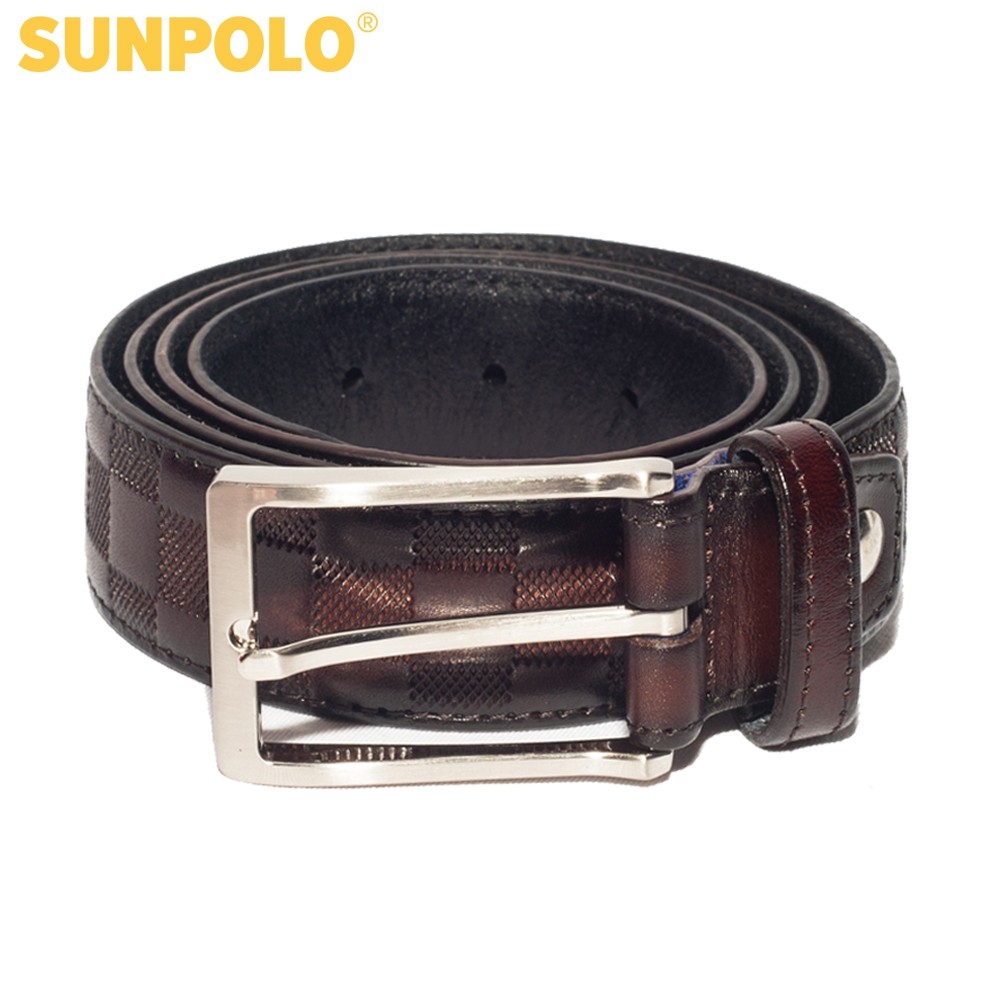 Thắt Lưng Nam Da Bò SUNPOLO Nâu - BSMK27