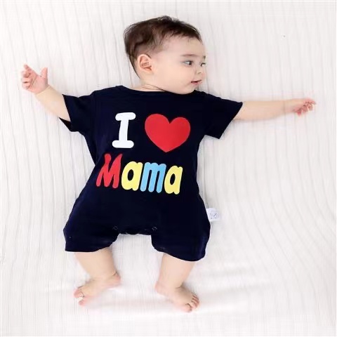 Bộ Áo Liền Quần Vải Cotton Mỏng Tay Ngắn In Hoạt Hình Kiểu Hàn Quốc Thời Trang Mùa Hè Cho Bé
