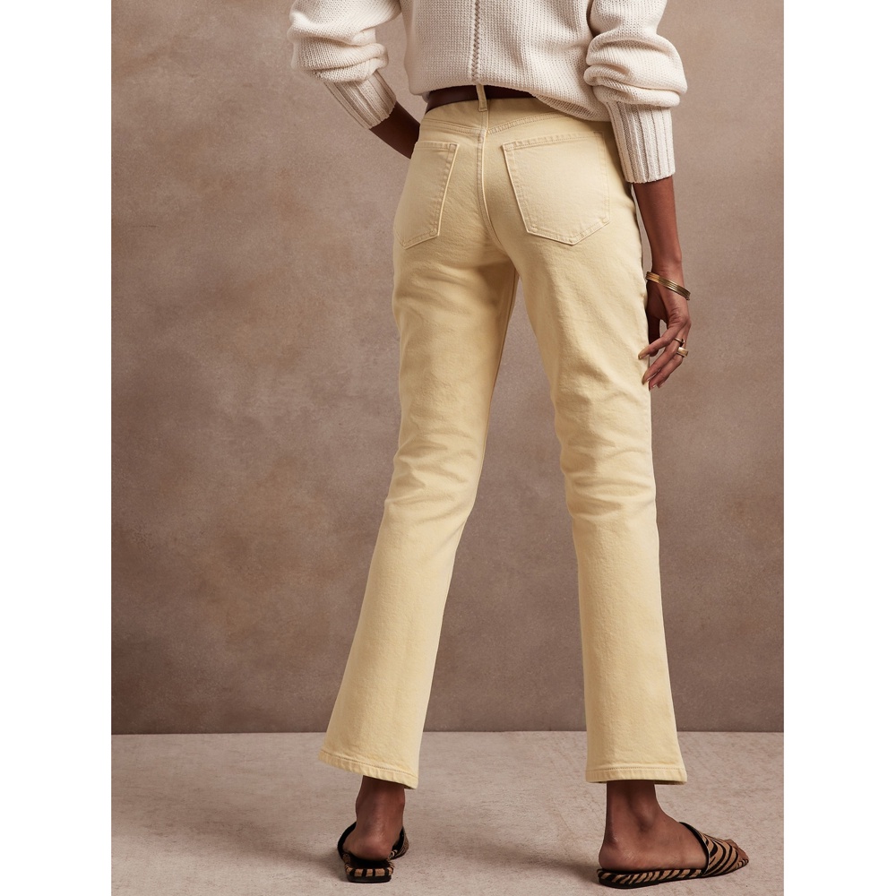 Quần jeans nữ Banana Republic High Rise Straight Ankle Jean - California Poppy