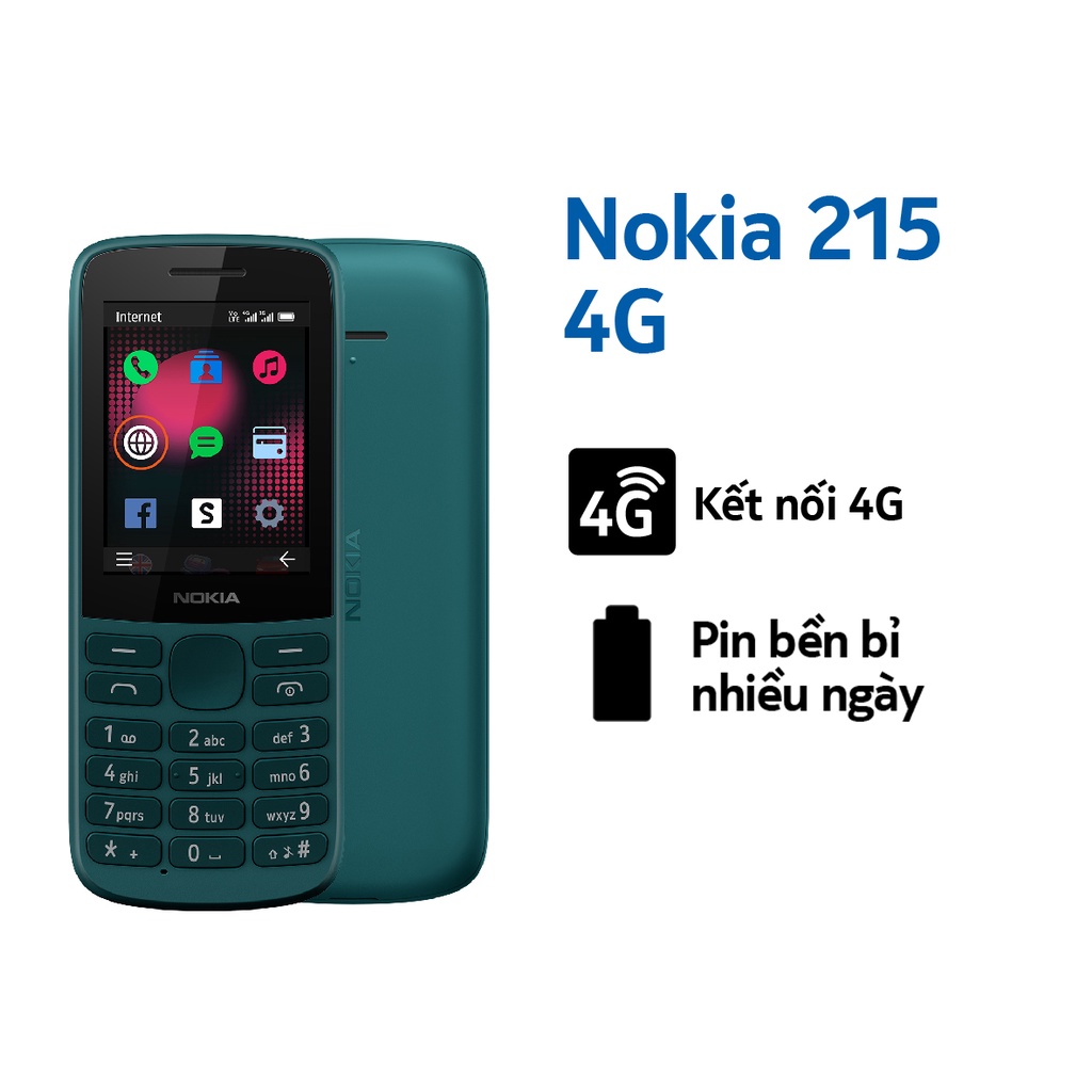 Điện thoại di động Nokia 215 4G Dual Sim (2020) - Hàng Chính Hãng
