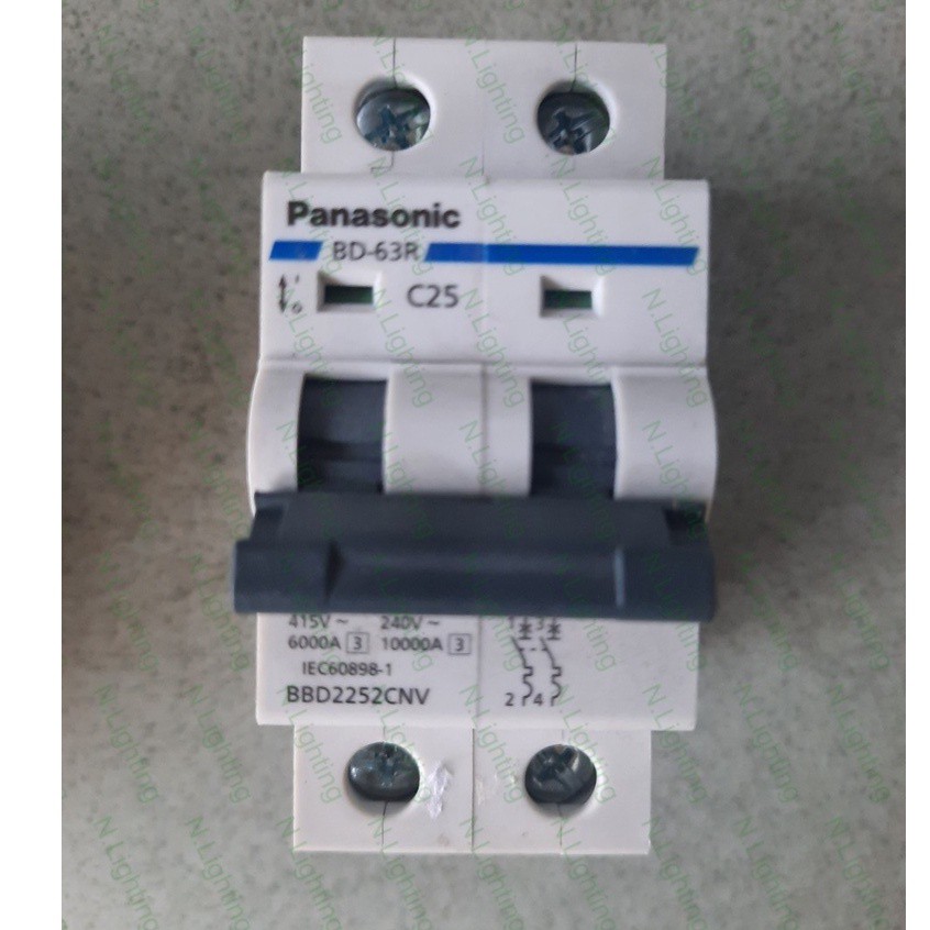 CB tép - MCB 1 Pha, 2 pha Panasonic 16A 20A 32A 40A 50A 60A - RCBO Sino