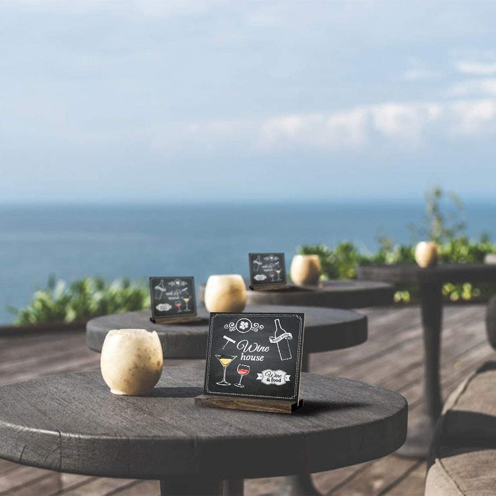 Bảng Menu Gỗ Viết Phấn Để Bàn, thực đơn quán ăn, spa, nhà hàng, khách sạn, menu giá, menu quảng cáo