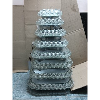 Đài Sen Pha Lê Vuông LED đổi màu 25x30