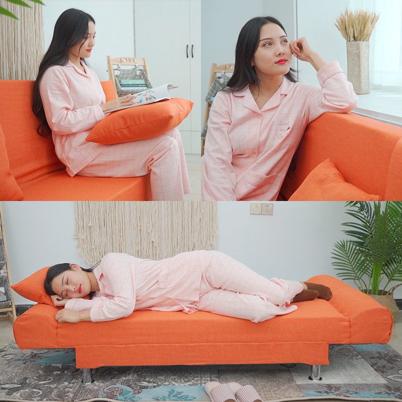 Phòng cho thuê sofa chung cư nhỏ giường gấp đôi công dụng, khách đơn giản tiết kiệm vải lười