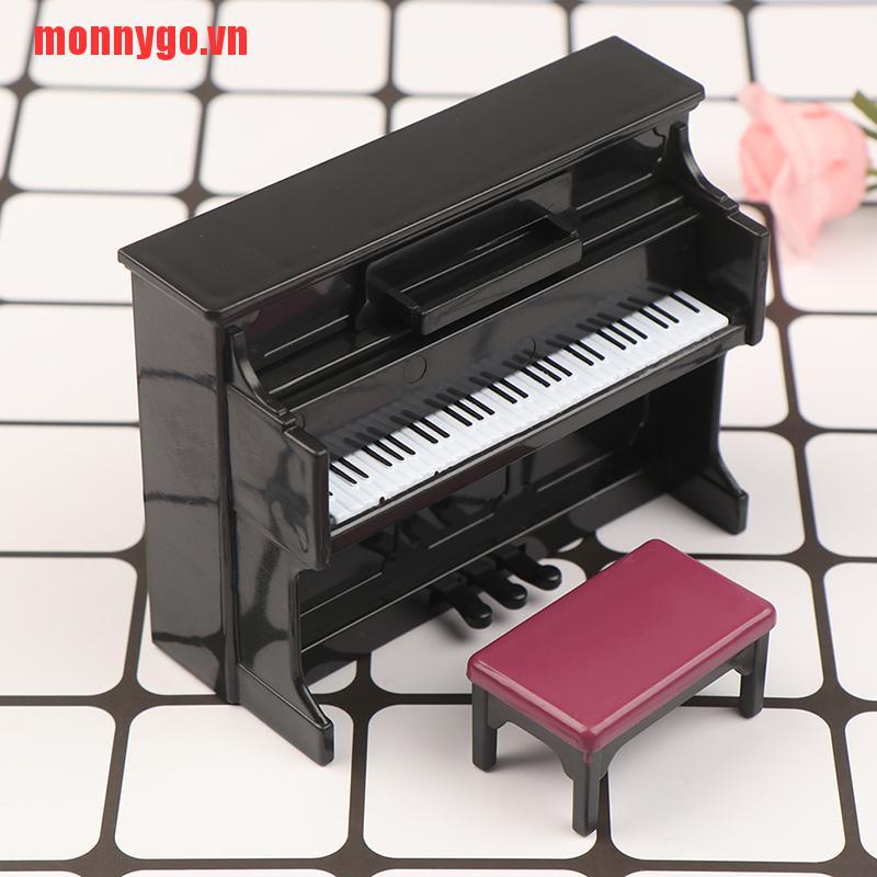 [monnygo]1:12 Dollhouse Furniture Miniature Wooden Mini Grand Piano Kids Pr