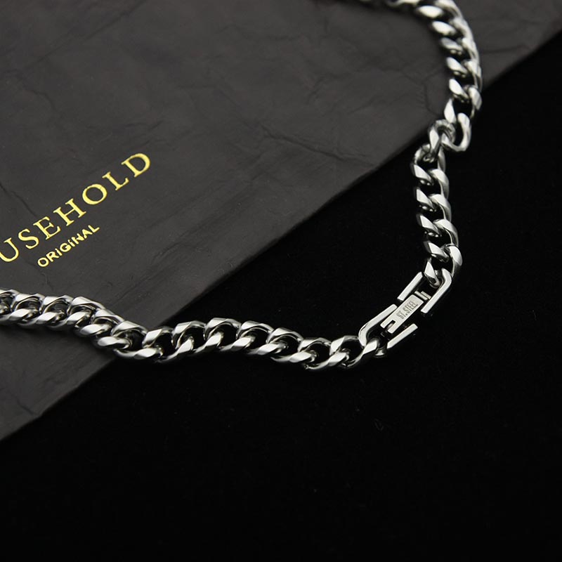 Dây Chuyền Thép Titan Phong Cách Hip-Hop 19573 Cá Tính Cho Cặp Đôi