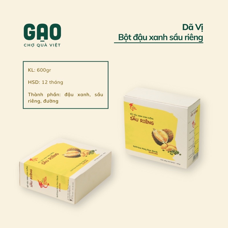 Bột đậu xanh dinh dưỡng - Rồng Vàng Kỳ Anh - Hộp 500g