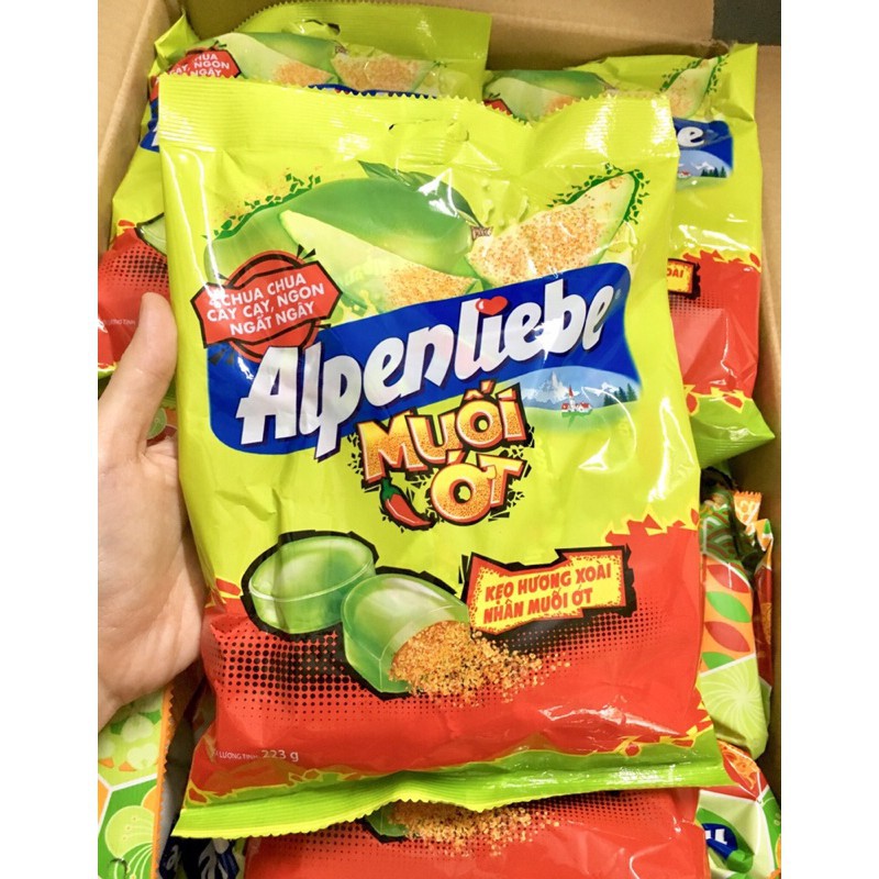 Gói  77viên KẸO ALPENLIEBE HƯƠNG XOÀI NHÂN MUỐI ỚT