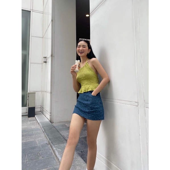 Áo Cổ Yếm Rút Dây 3Màu