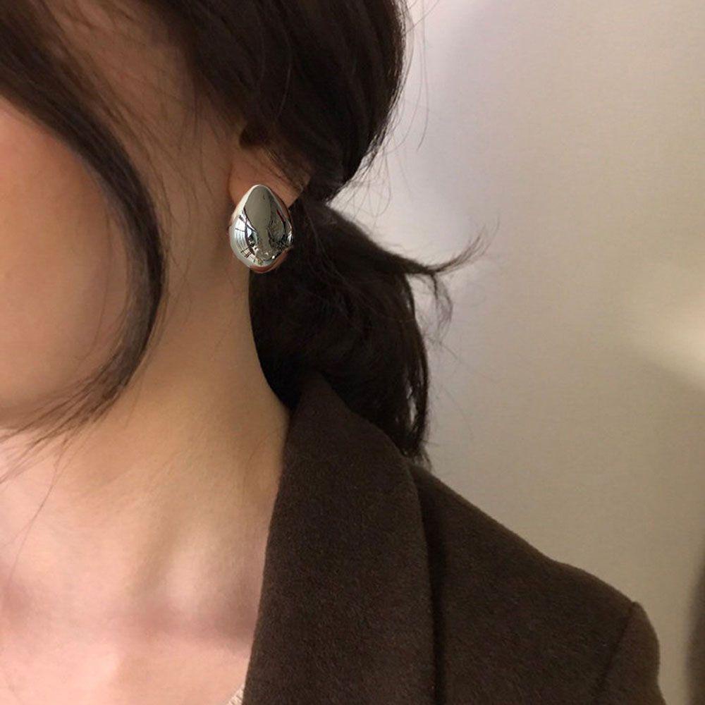 EXPEN Khuyên Tai Hình Giọt Nước Lập Thể Đơn Giản Cho Nữ