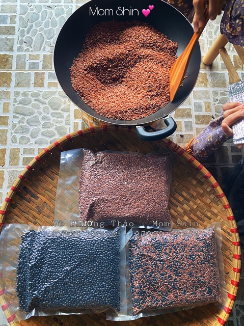 Trà gạo lứt rẫy rang sẵn Mom Shin 500g / 1kg | Vũ Phương Thảo Mom Shin | Shop Mẹ Thảo | Ở Cữ Mẹ Shin