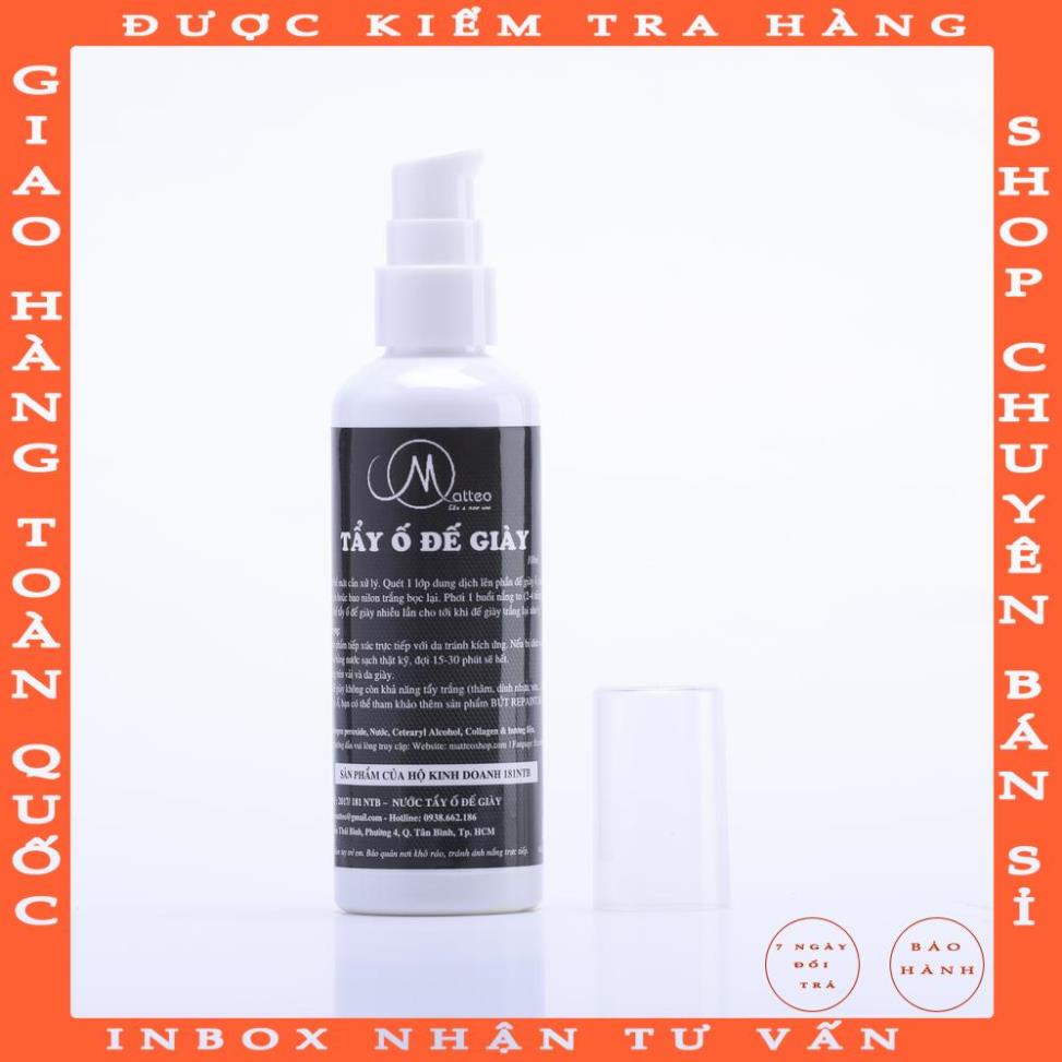Tẩy ố đế giày và các chi tiết cao su MOATTEO chuyên dụng 100ml - vuqashop
