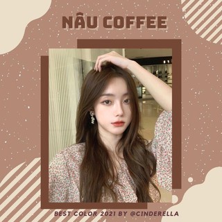 Thuốc nhuộm tóc Nâu Coffee không tẩy (kèm trợ nhuộm, găng tay)