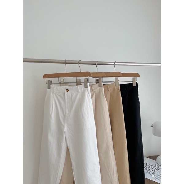 Quần baggy basic lưng chun sau QC