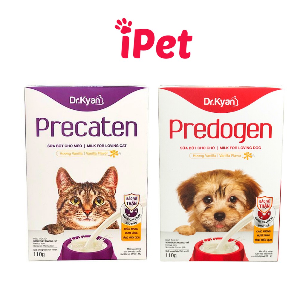 Sữa Bột PRECATEN PREDOGEN DR.KYAN Cho Chó Mèo Hộp 110g - iPet Shop