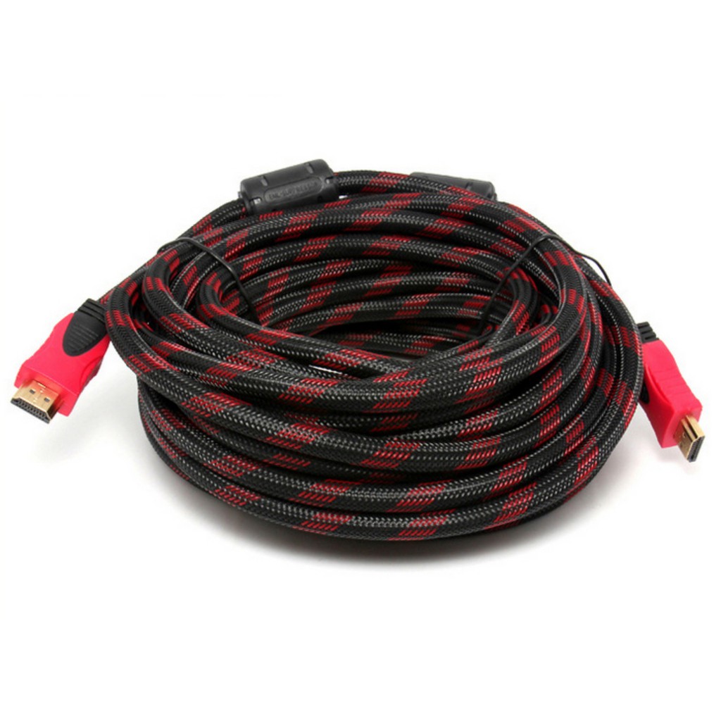Cáp HDMI 10m loại tròn DTECH DT - 6610 hỗ trợ Full 3D (Đen) Bảo hành 12 tháng