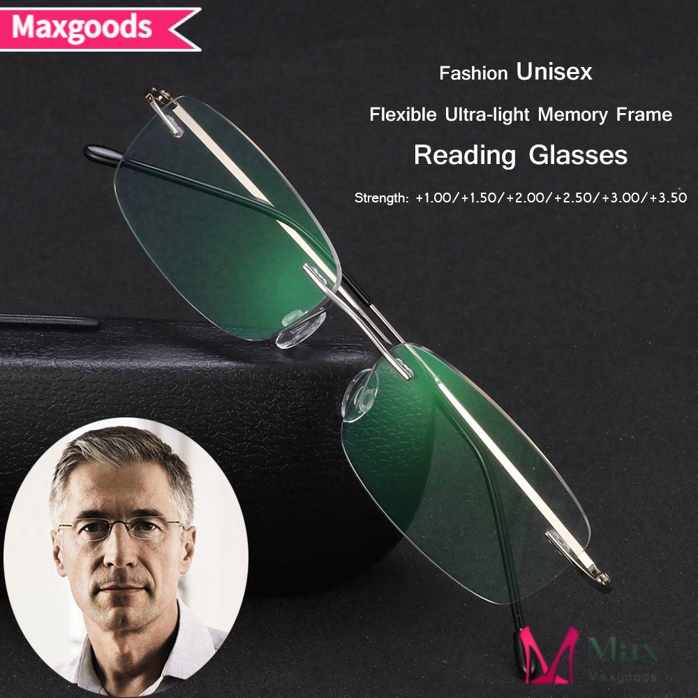 Kính Đọc Sách Không Viền Chất Liệu Titan