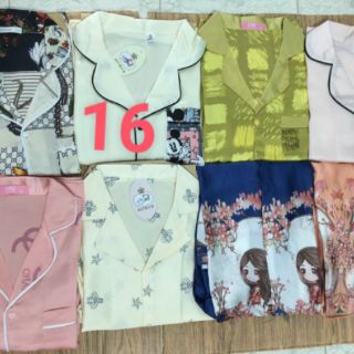 Bộ lụa ngủ satin cộc đùi nhiều mẫu