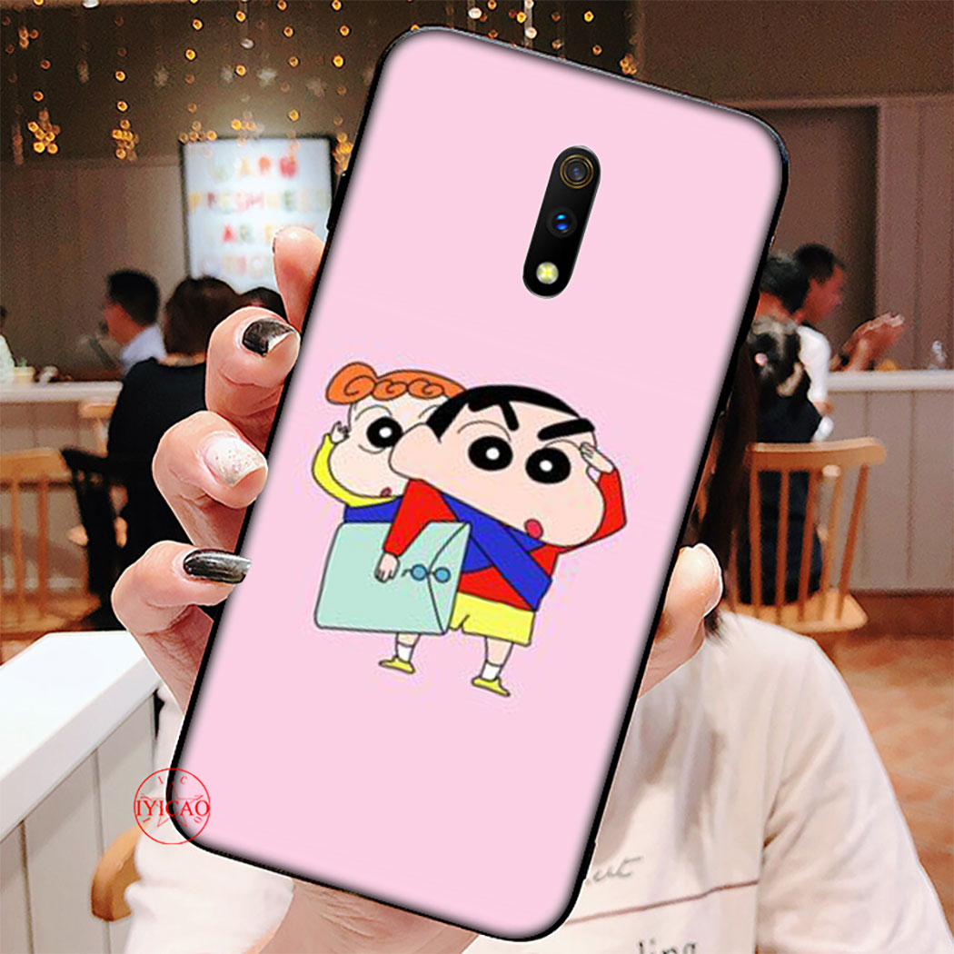 SHINCHAN Ốp Lưng Silicone Họa Tiết Hình Shin Bút Chì Dễ Thương Cho Realme X Lite Q 2 A5 3 5 Pro 5i 5s C2 C3 X3