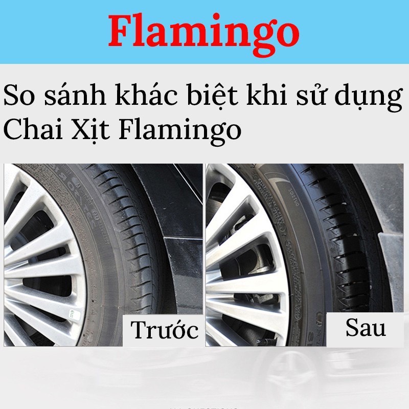 Bình Xịt Dưỡng Bóng Lốp Ô Tô Và Phục Hồi Nhựa Đen Cho Vỏ Lốp Flamingo F010 500ml