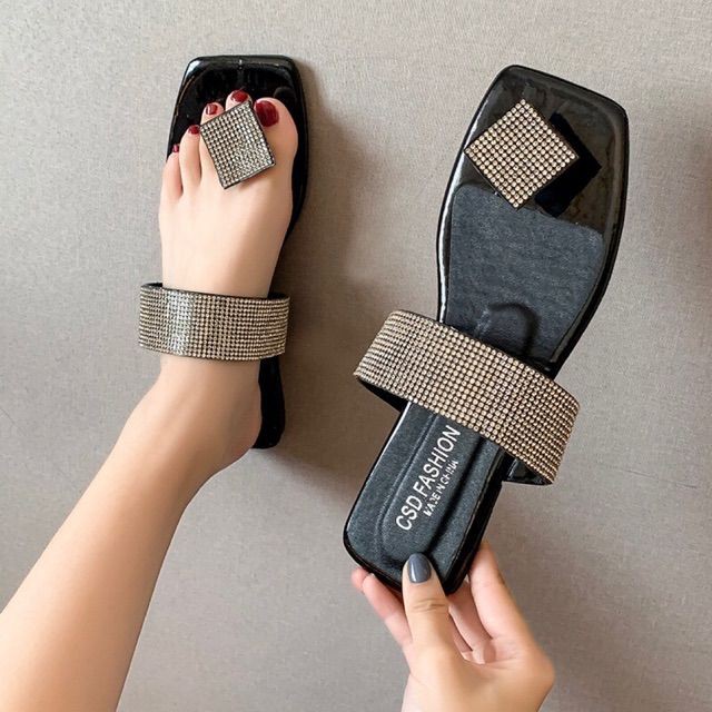 (ORDER) Dép kẹp tán đá BIG SIZE 35-42 - Hàng Quảng Châu