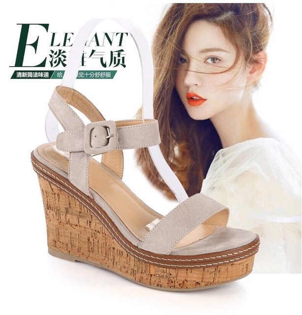 Sandal đế xuồng 8cm quảng châu