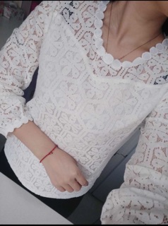 Áo ren trắng đẹp ( oder)