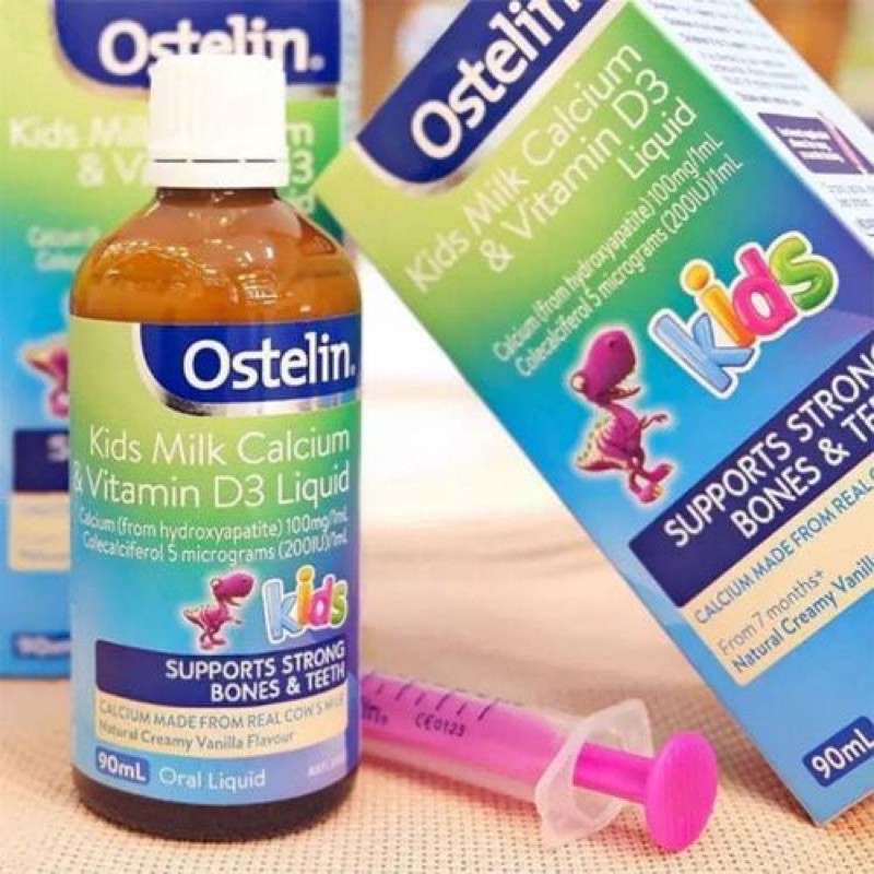 Ostelin Kid Milk Calcium &amp; Vitamin D3 Liquid, Canxi Ostelin, Canxi Ostelin Nước,thực phẩm bổ sung cho bé ÚC