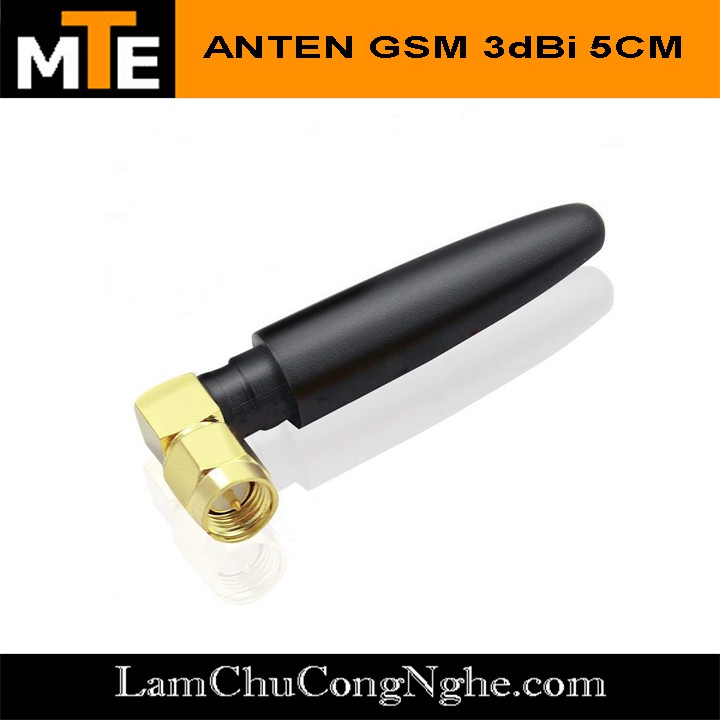 Anten thu phát sóng GSM 3dBi 5cm chân cong