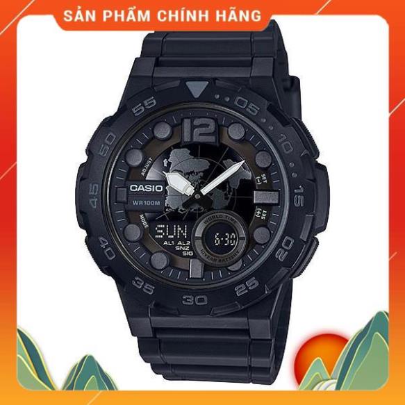 Đồng Hồ Nam Casio Dây Nhựa Trẻ Trung AEQ-100W-1BVDF Chính Hãng