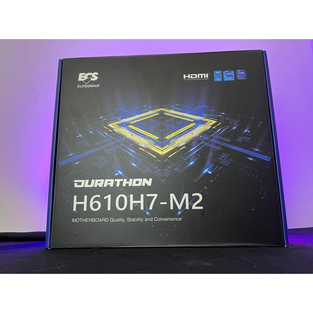 Mainboard ECS H610H7-M2 (Intel H610, Socket 1700, m-ATX, 2 khe RAM DDR4) - Bảo hành chính hãng 36 Th
