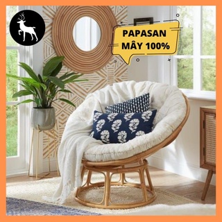 Ghế mây thư giãn papasan 1 mét cao cấp home mây chất liệu mây chắc chắn