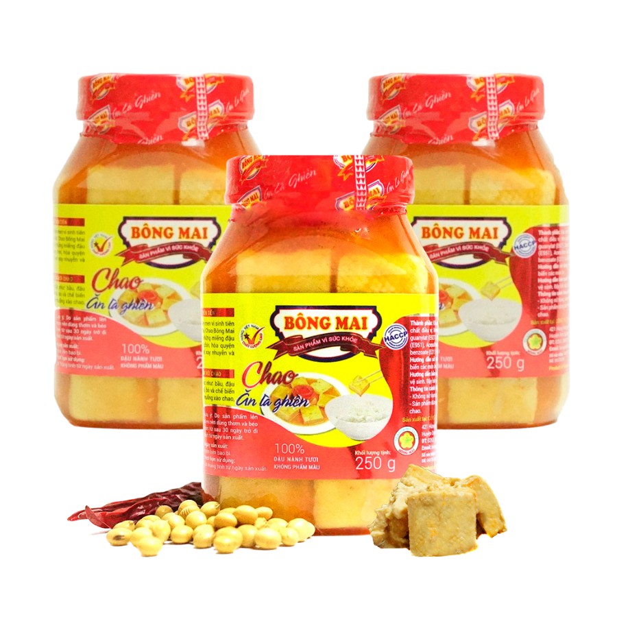 Combo 3 hũ Chao Bông Mai (mỗi hũ 250g)