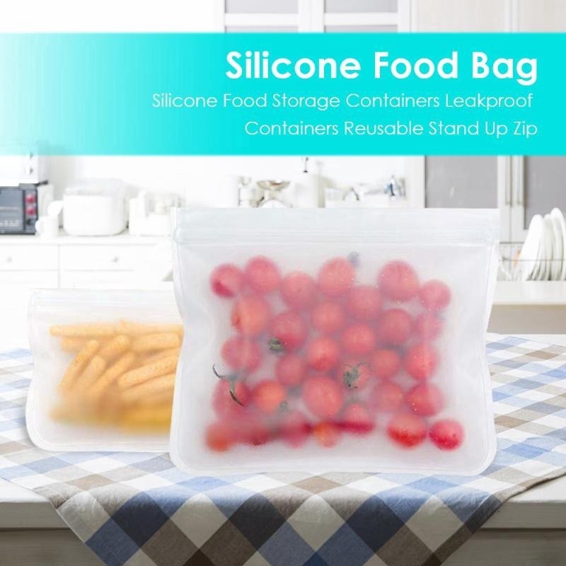 Túi zip bảo quản thực phẩm bằng silicon tiện dụng chất lượng cao