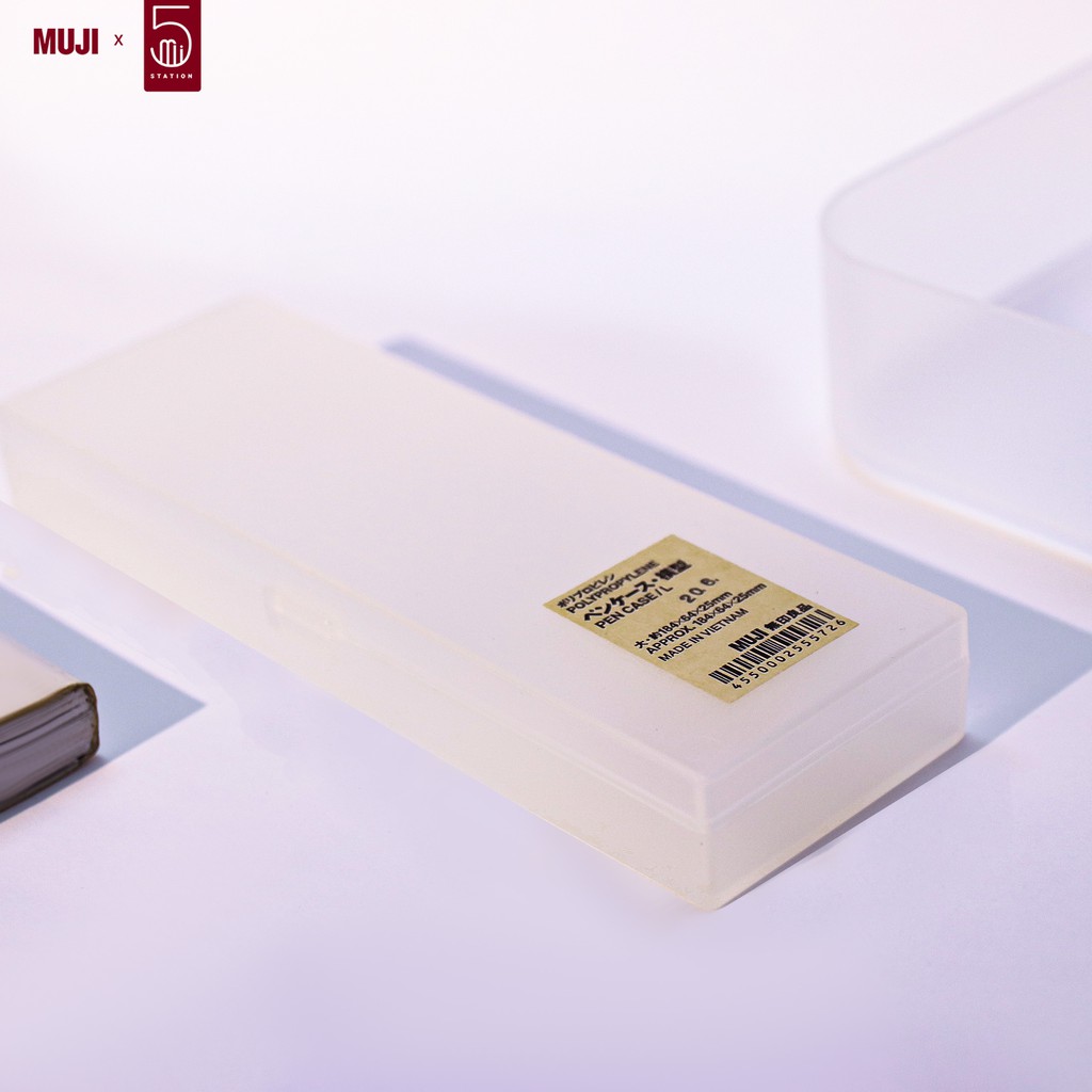 Hộp Bút Nhựa Muji - Hàng Chính Hãng