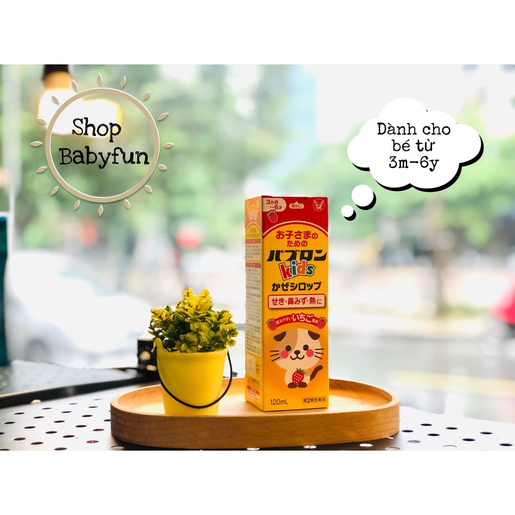 Siro ho Paburon S Nhật Bản 120ml dùng được cho bé từ 3 đến 6 tháng