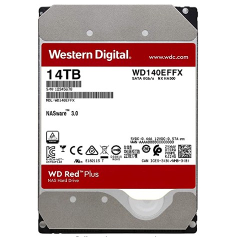 Ổ cứng HDD Wesrern Red Plus 14TB - ổ cứng chuyên dụng camera