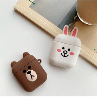 [Freeship] Case tai nghe apple airpods gấu brown và thỏ cony