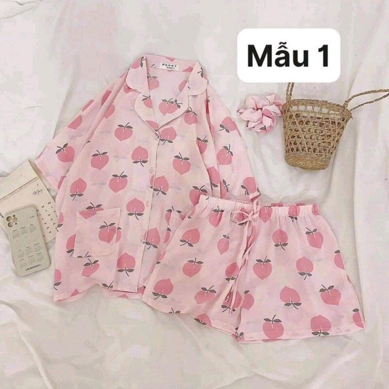 Bộ pizama hoạ tiết dễ thương free size (dưới 65kg)