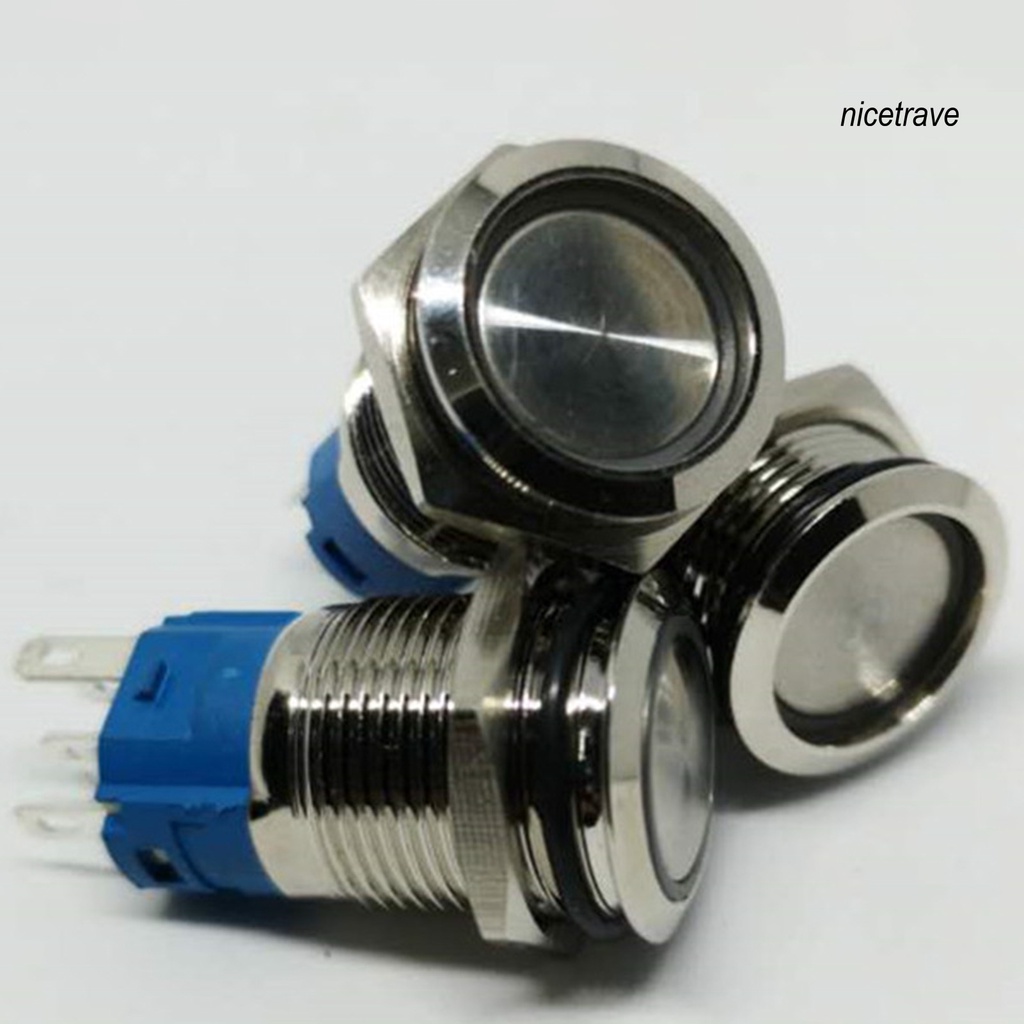 Công tắc tự khóa bằng kim loại chống thấm nước có đèn led kích thước 16mm