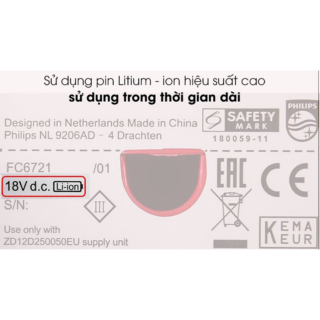 FC6721 - Máy hút bụi cầm tay Philips FC6721 - Bộ lọc Hepa - Hàng chính hãng - Smart House