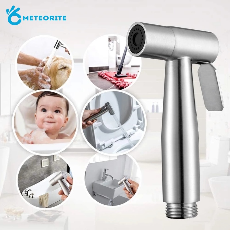Vòi Xịt Toilet Cầm Tay Bằng Thép Không Gỉ Tiện Dụng Cho Nhà Tắm